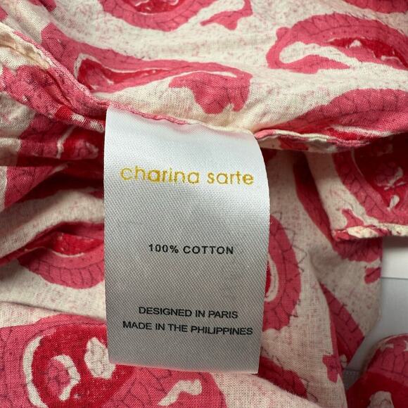 Charina Sarte Philippine Boho Paisley Dress XL Multicolor Tiered Long Sleeve - Picture 8 of 9